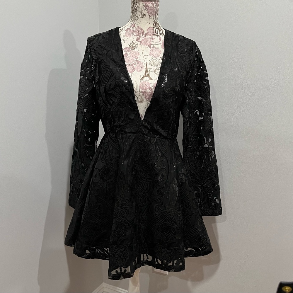 Formal deep cut dress